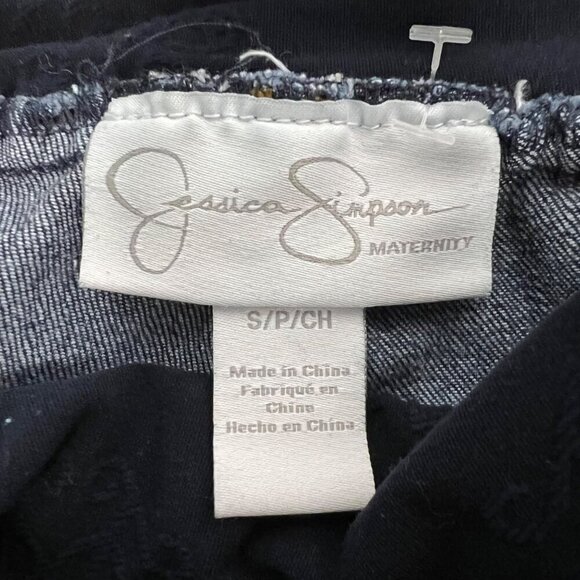Jessica Simpson Maternity Dark Wash Pull On Skinny Jeans Size Small - Picture 8 of 9